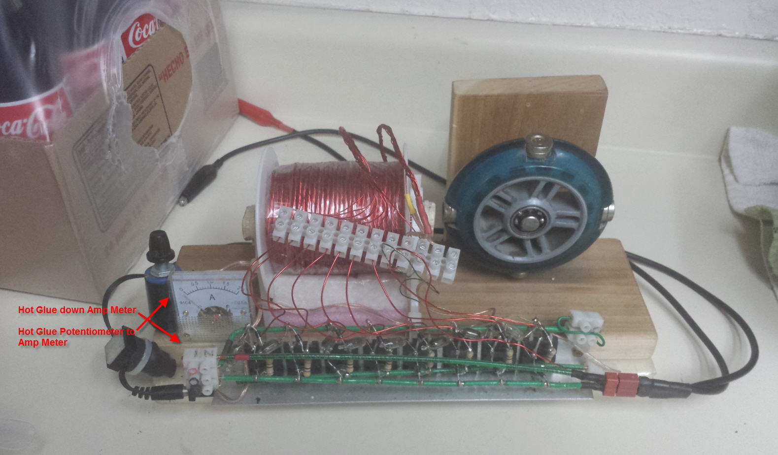 Click image for larger version
Name: Amp Meter Hot Glued Down.jpg
Views: 1
Size: 161.2 KB
ID: 48870